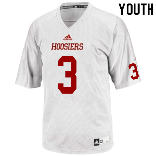 Youth #3 Tiawan Mullen Indiana Hoosiers College Football Jerseys Sale-White